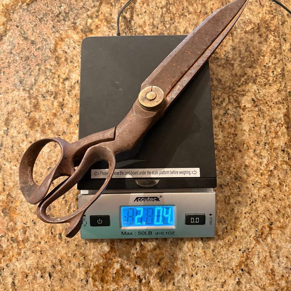 Antique J Wiss & Sons Tailor Seamstress Scissors Shears 1900s Unrestored Steel - Picture 5 of 12